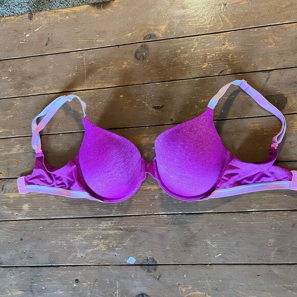 VS Uplift Semi Demi Padded Pink Bra - Picture 3 of 9